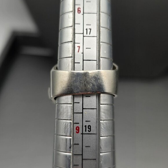 VTG Taxco Sterling Ring Size 8 Signed AVM TV-47 Abstract 925 19.29g Mexico - Picture 8 of 10